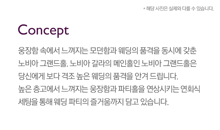 노비아 그랜드 홀 컨셉